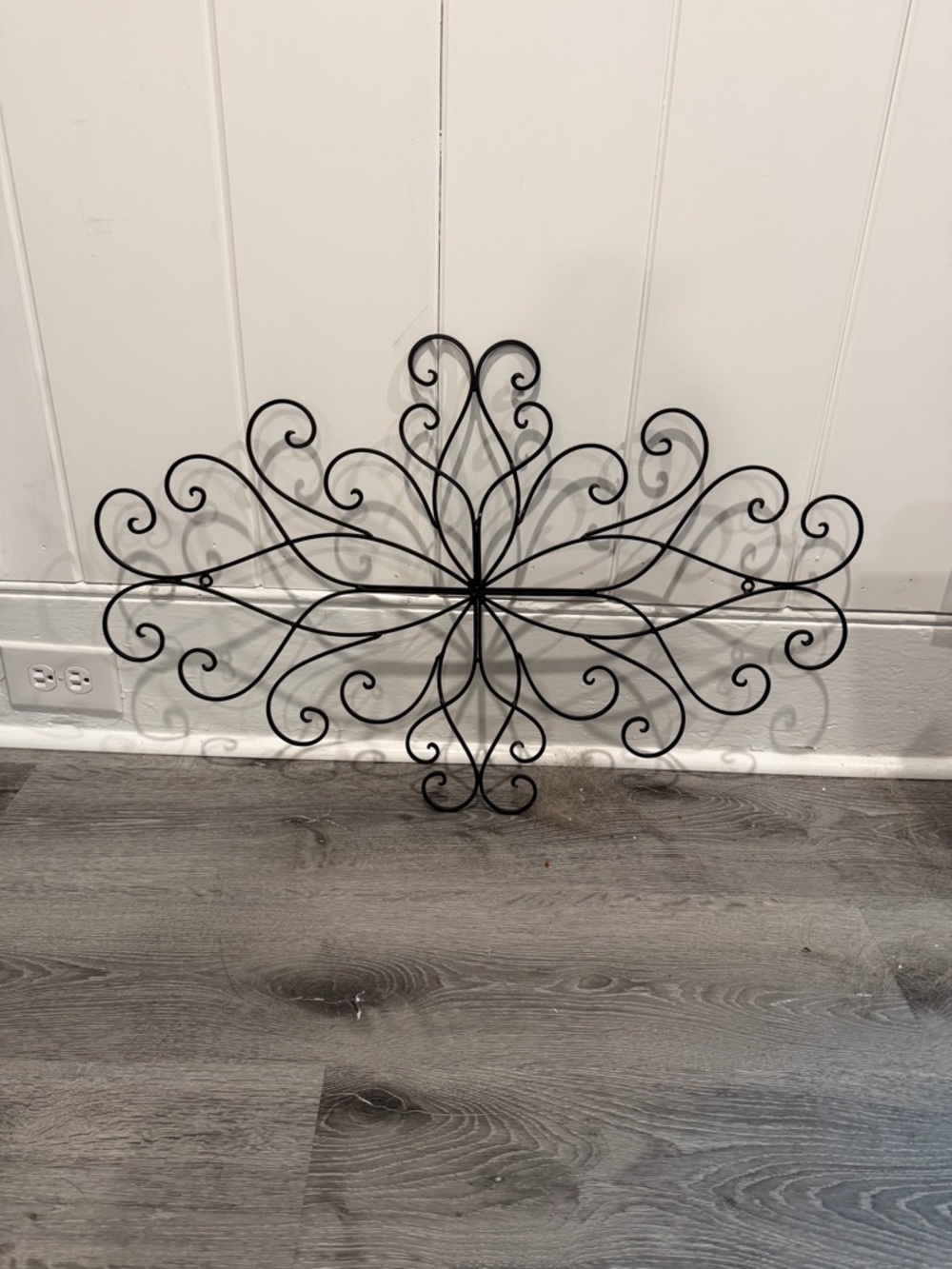Black Scroll Metal Wall Decor - Decorative Home Accent